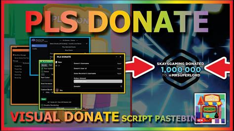 " This basically means that your success on the server actually relies on other players They have to donate cash to you to pay for your art. . Pls donate fake donation script